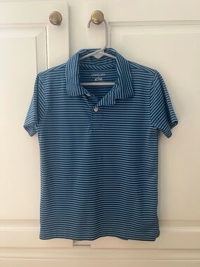 Crewcuts Blue & Navy Striped Polo